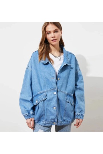 Denim oversize ceket